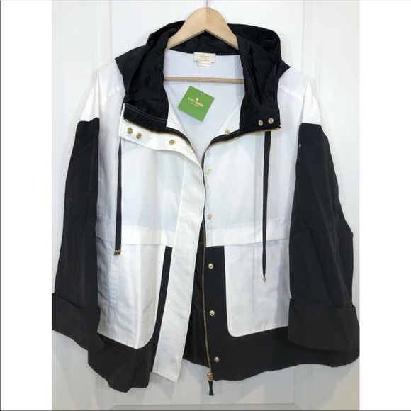Like new!! Kate Spade Colorblock Mixed Media Anorak Jacket - Picture 2 of 8